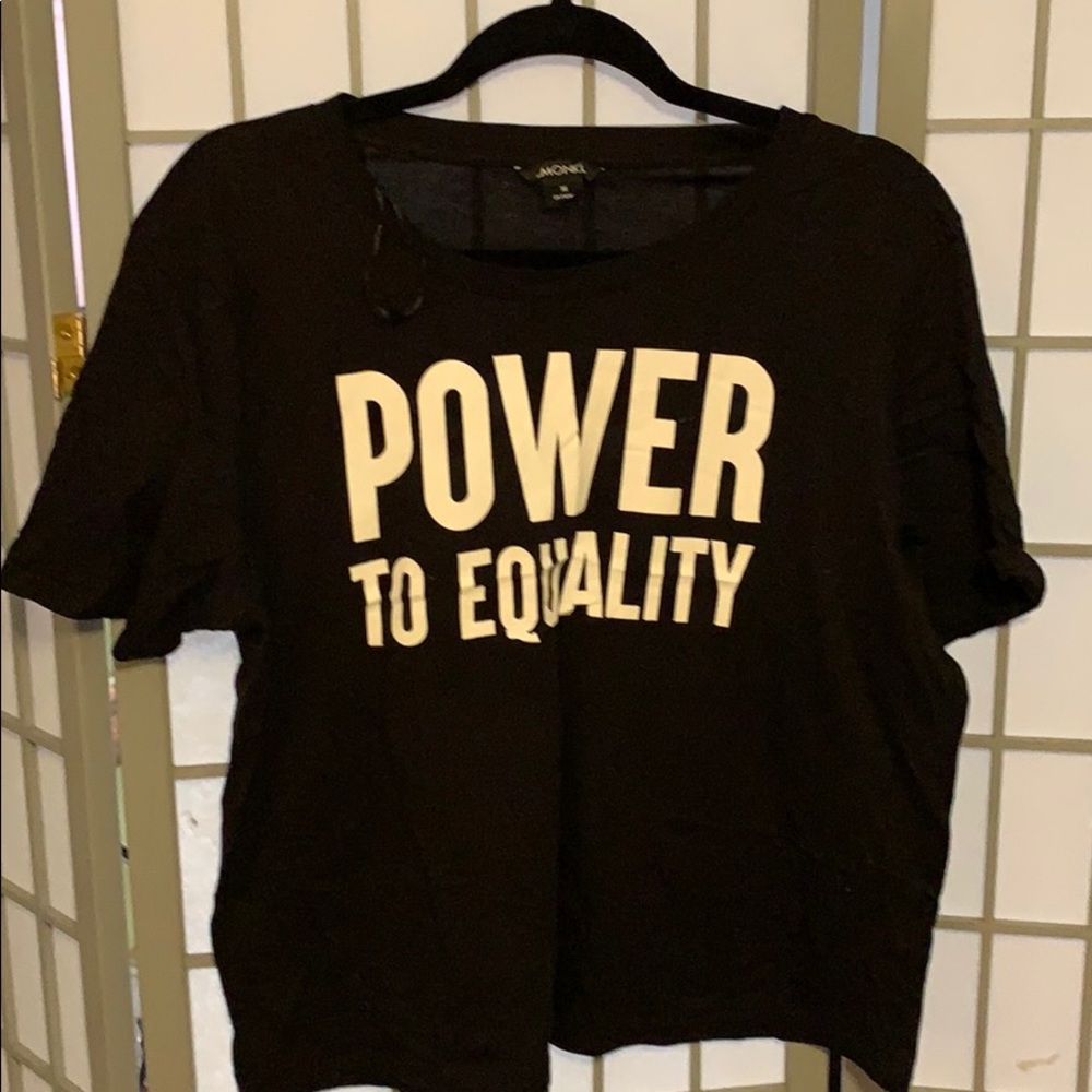 Monki women’s t shirt Power to Equality!🖤